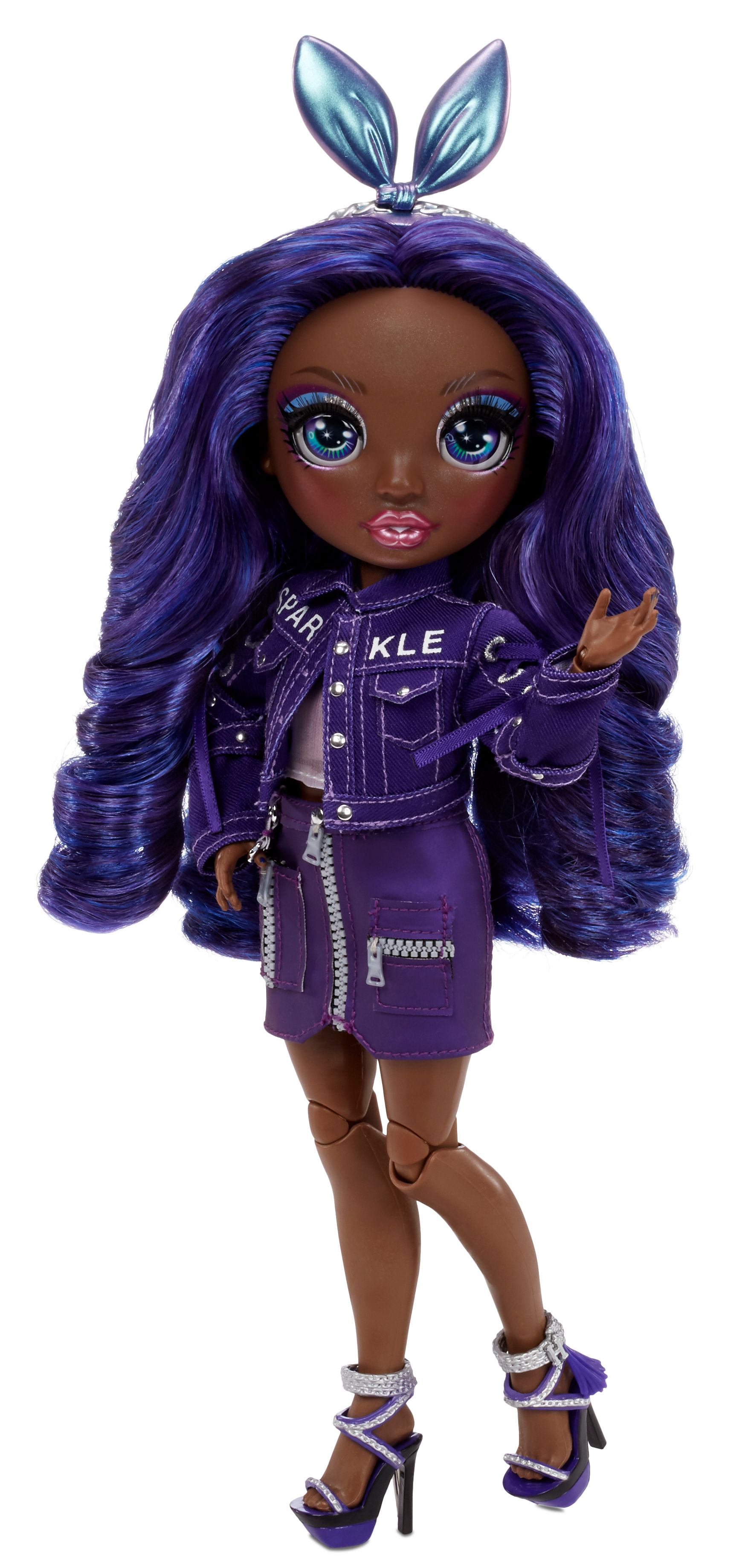 Rainbow High Krystal Bailey - indigo modepop met 2 outfits en accessoires