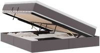 vidaXL Bed met opbergruimte en matras, grijs, 160 x 200 cm, kunstleer