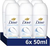 Dove Anti-Transpirant Deodorant Roller Classic Fresh 6 x 50 ml