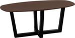 QUVIO Eettafel Sofia - Deens ovaal - 160x90 cm - W-poot - FSC® gecertificeerd mangohout - Bruin