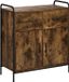 vidaXL Dressoir Gerookt eiken 97 x 33 x 81 cm Bewerkt hout