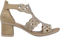 Rieker Morelia-sandalen met hak en klittenbandsluiting beige dames maat 37