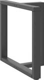 Pieds de table 2 pcs forme T 80x35x(72-73) cm acier anthracite