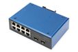 Digitus DN-651146 - Switch - Fast Ethernet - 8+2 ports - Unmanaged - Black, Blue