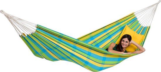 Amazonas Hangmat Barbados Lemon - Blauw - 2 Persoons - 340x150cm