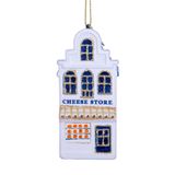 Vondels White Canal House Cheese Shop Christmas Ornament H9cm