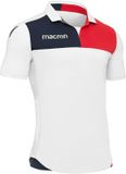 Macron Jersey nunki Heren XXS Wit/Zwart Polyester Colorblock Korte mouw Voetbal