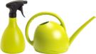 Unyqoos® Set gieters: 1,8 litre watering can + 0,7 litre spray bottle, made of recycled plastic – suitable for indoor, balcony and herb plants.