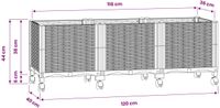 vidaXL Tuinschaal met wielen bruin 120 x 40 x 44 cm pp