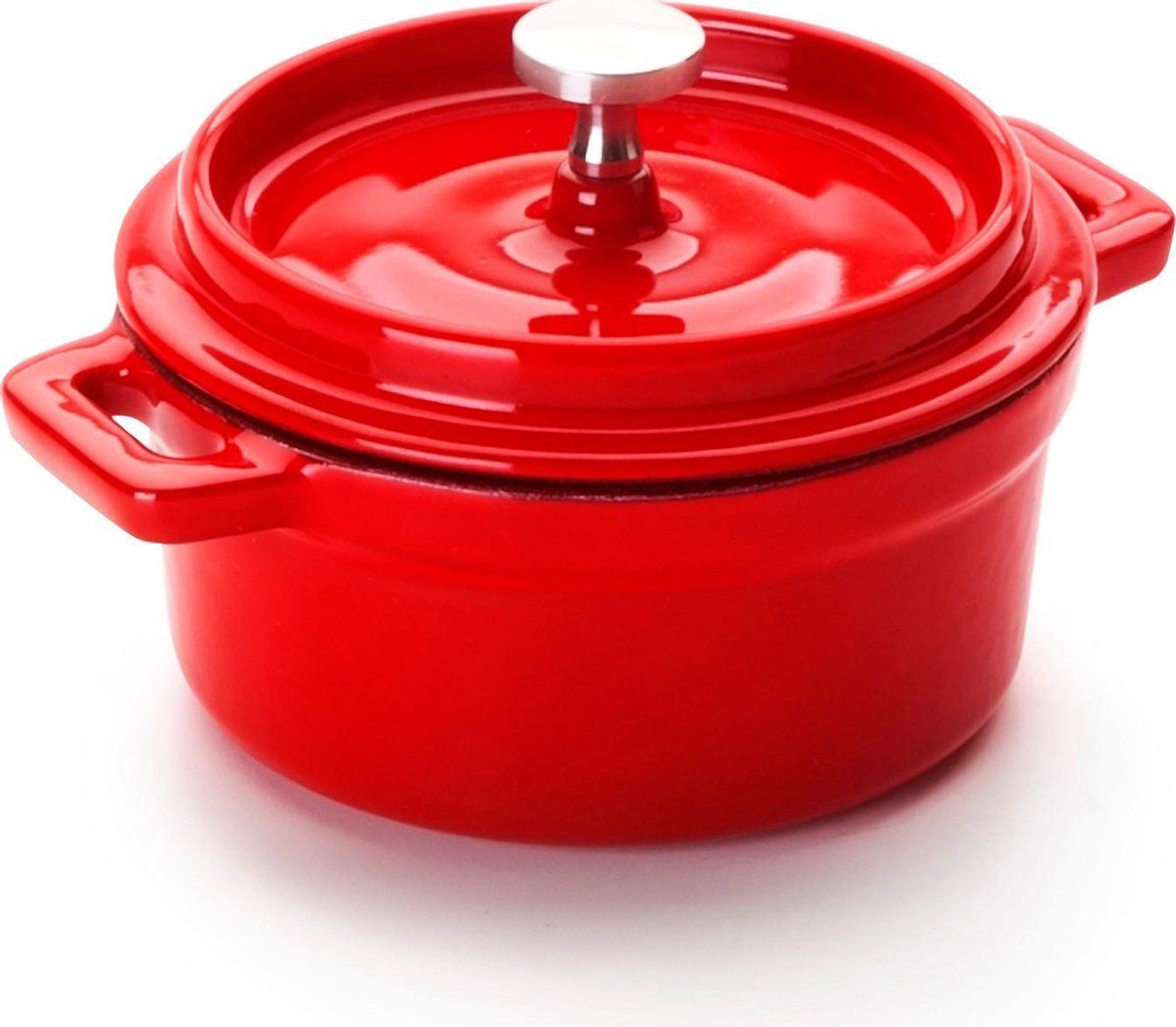 Ibili Braadpan Emaille - Ø 10cm - Rood - 8411922082746