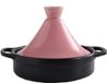 Tajine kookpot - Stoofpot keramiek - Langzaam garen - Conische deksel - 21.2 cm diameter - Roze