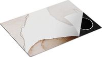 Chefcare Inductie Beschermer Abstracte Kunst - Bruin Beige - 75x50 cm