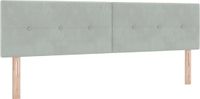 vidaXL Hoofdbord Lichtgrijs Fluweel 180 cm