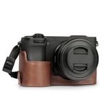 MegaGear Echt lederen halve cameratas voor Sony Alpha A6700 - stijlvol en beschermend