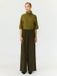 YAS Broek 'YASShimma' donkergroen / offwhite