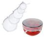 BURI Couvercles en silicone, lot de 5, transparents, réutilisables, extensibles, pour conserver les produits frais