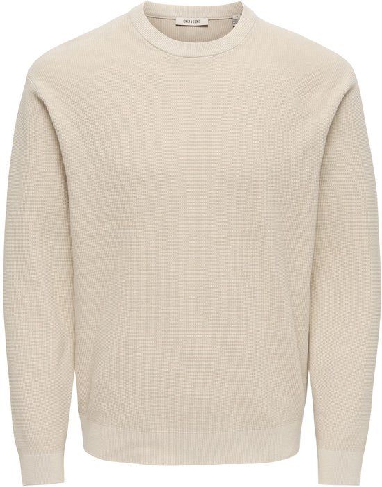 ONLY & SONS ONSTONY RLX 12 LS WAFFLE CREW KNIT NOOS Heren Trui