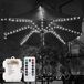 Guirlande lumineuse pour terrasse, 104 LED, avec télécommande, 8 modes, blanc froid