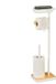 Merkloos Relaxdays Wc rolhouder staand - 68 cm - met reserverolhouder - plankje - wit