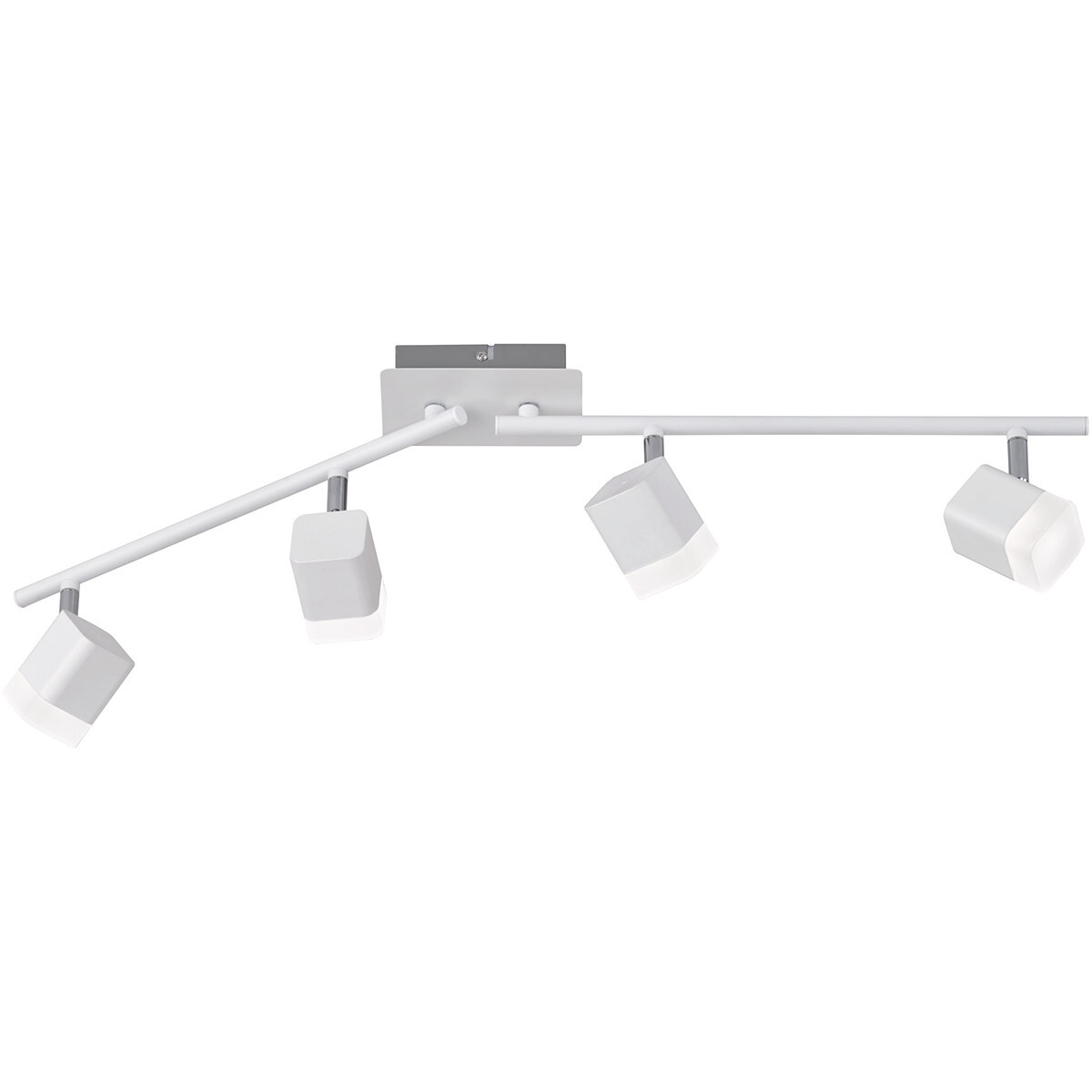 BES LED LED Plafondspot - Trion Ribon - 16W - Warm Wit 3000K - 4-lichts - Rechthoek - Mat Wit - Aluminium