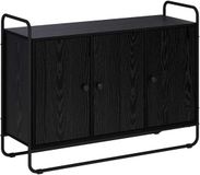vidaXL Dressoir Zwart eiken 102 x 35 x 75 cm Bewerkt hout