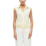 s.Oliver Blouse Mouwloos Lichtgeel Katoen Maat 40