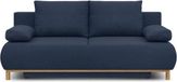 Cstore Banc convertible 3 places Mika - Tissu bleu foncé - Coffre de rangement - L 192 x H 84 x P 93 cm