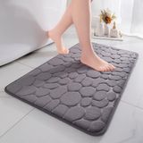 HORCONDORM S.R.L. Tapis de bain en mousse à mémoire de forme - Tapis de douche absorbant - Tapis de bain - Tapis décoratif - Antidérapant - pour salle de bain et salon - 40 x 60 cm - Gris foncé