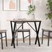 Maison Exclusive - Table à manger avec piètement en X, 100 x 50 x 75 cm, en pin massif et acier