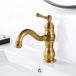 Sans marque Robinet de salle de bain en bronze antique avec bec pivotant à 360° et commande à levier unique