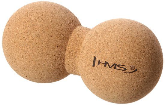 HMS Dubbele Kurken Massagebal - 7,3 cm - Bruin