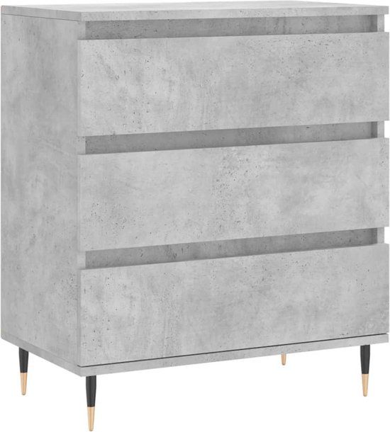 vidaXL Dressoir 60x35x70 cm bewerkt hout betongrijs