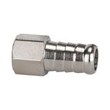 Riegler Schroefslangaansluiting, G 1/8 i, voor slang LW 10 mm, SW 12, messing vernikkeld