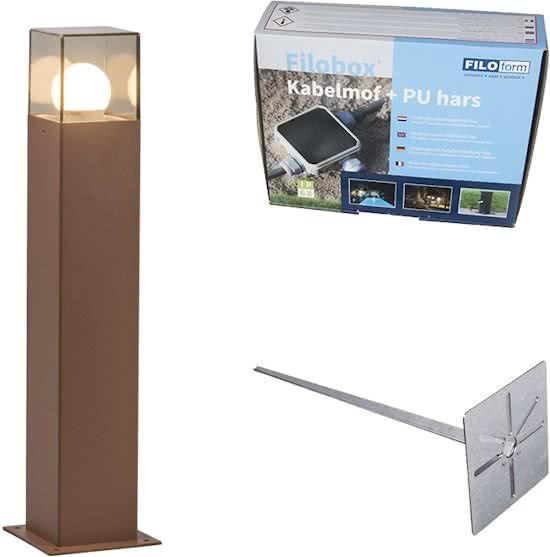 QAZQA BL Denmark 50 grondpin buitenlamp - bruin
