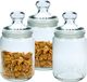 Luminarc Pot de conservation/pot de stockage - Lot de 3x pièces - 1000 ml - verre - avec couvercle - pot de stockage en verre - pots