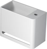 INK - Fontein Polystone Rechts met 1 Kraangat - 400x200x300 mm - Mat Wit
