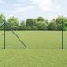 Grillage avec piquets de sol 10 x 1 m Acier revêtu de PVC Vert Mesh