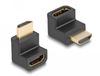Delock 66458 HDMI Adapter Stecker zu Buchse gewinkelt Zwart