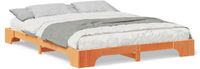 vidaXL Bedframe Massief Grenenhout Bruin 160 x 220 cm