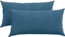 vidaXL - Zitkussens - 2 stuks - Blauw - 80 x 40 cm - Corduroy stof
