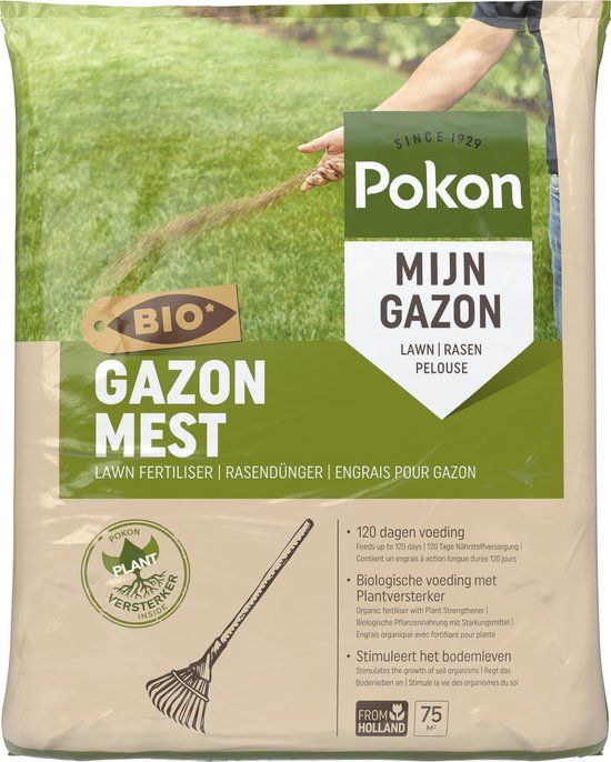 Pokon Bio Gazonmest - 5kg - 75m² - Biologische Voeding