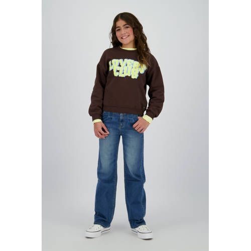Raizzed high waist wide leg jeans dark blue denim