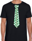 Bellatio Decorations Kerst t-shirt mistletoe - shirt - heren - zwart M