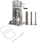 Poussoir à saucisses vertical en acier inoxydable 7 L avec manivelle et tubes de remplissage
