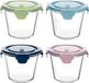 Sans marque Récipient alimentaire en verre 710ml - Lot de 4