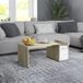 vidaXL Table basse, table d'appoint, meuble de salon, blanc et chêne Sonoma bois d'ingénierie