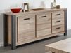 Buffet TRAMO 2 portes 3 tiroirs 184 cm chêne vieilli
