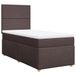 vidaXL Boxspringbed met matras, donkerbruin, 140x200 cm, gestoffeerd
