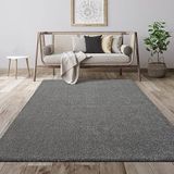Mia's Teppiche Giant Modern pluizig dicht laagpolig tapijt voor de woonkamer, superzacht gevoel, melange-effect, elegante glans