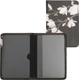 kwmobile hoes voor kentekenbewijs en rijbewijs - Omslag met pasjeshouder in taupe / bruin / zwart - Imitatieleer - Magnolia design